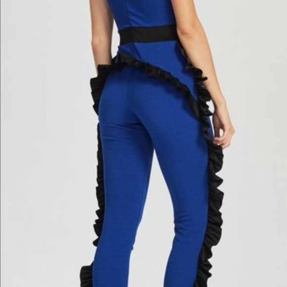 NWT Royal Blue Ruffled Jumpsuit - Picture 4 of 4
